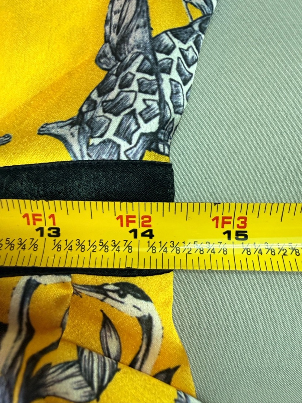Retro Yellow Animal Safari Midi Dress Beaded Medium WhimsiGoth Academia THE MOON - Picture 13 of 16